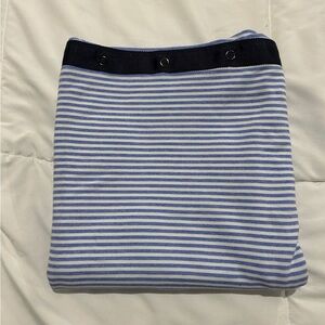 Lululemon Athletica Blue and White Striped Pencil Skirt